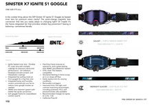 509 Sinister X7 Ignite S1 Heated Snowmobile Goggles