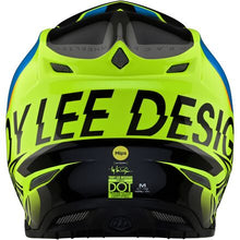 New Troy Lee Designs SE5 Motocross / Dirt Bike Helmet, Blue / Hi-Vis Yellow, 2XL