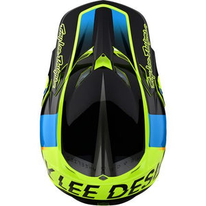 New Troy Lee Designs SE5 Motocross / Dirt Bike Helmet, Blue / Hi-Vis Yellow, 2XL