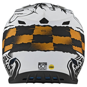 Troy Lee Designs SE4 Polyacrylite Motocross Helmet, Strike White, Black, Medium