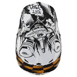 Troy Lee Designs SE4 Polyacrylite Motocross Helmet, Strike White, Black, Medium