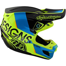 New Troy Lee Designs SE5 Motocross / Dirt Bike Helmet, Blue / Hi-Vis Yellow, 2XL