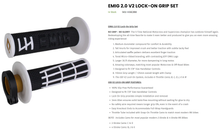 Emig / ODI V2 Half Waffle Lock-On Grip 2-Stroke, Black And White